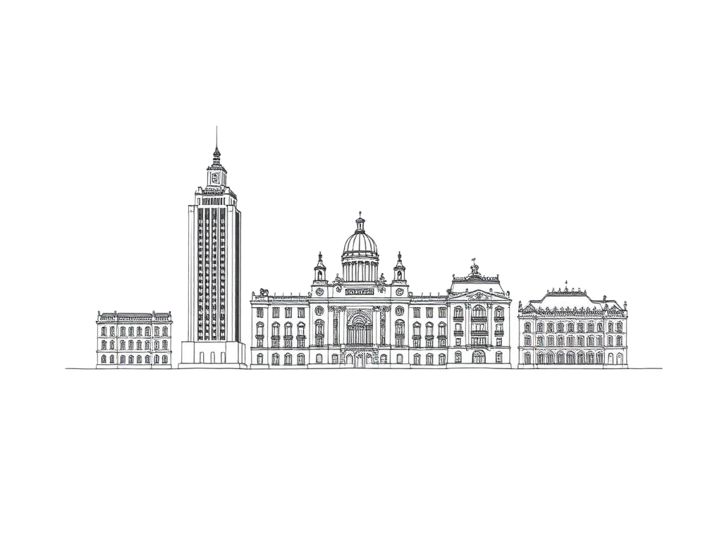 Madrid line drawing